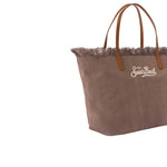 MC2 SAINT BARTH Borsa shopper City medium in canvas Marrone