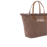 MC2 SAINT BARTH Borsa shopper City medium in canvas Marrone