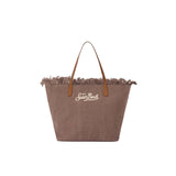 MC2 SAINT BARTH Borsa shopper City medium in canvas Marrone