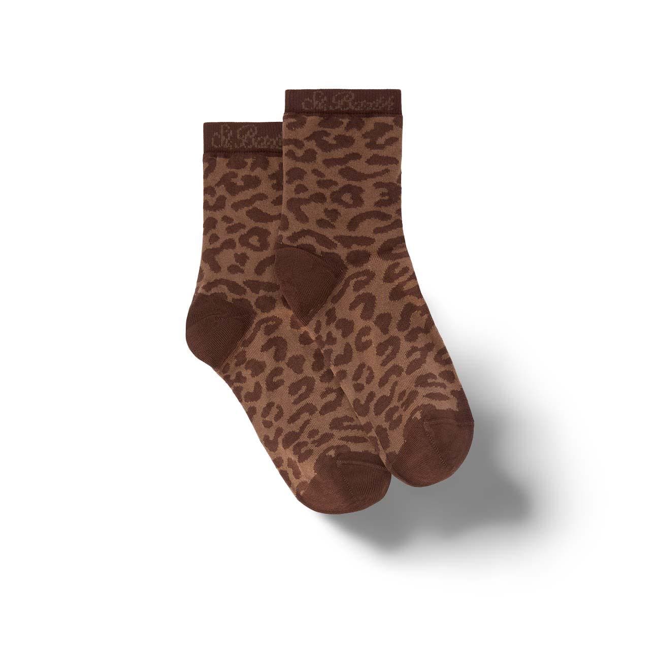 MC2 SAINT BARTH Calze Sox in misto cotone Leopardato