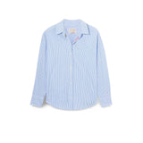 MC2 SAINT BARTH Camicia donna in cotone a righe Azzurro
