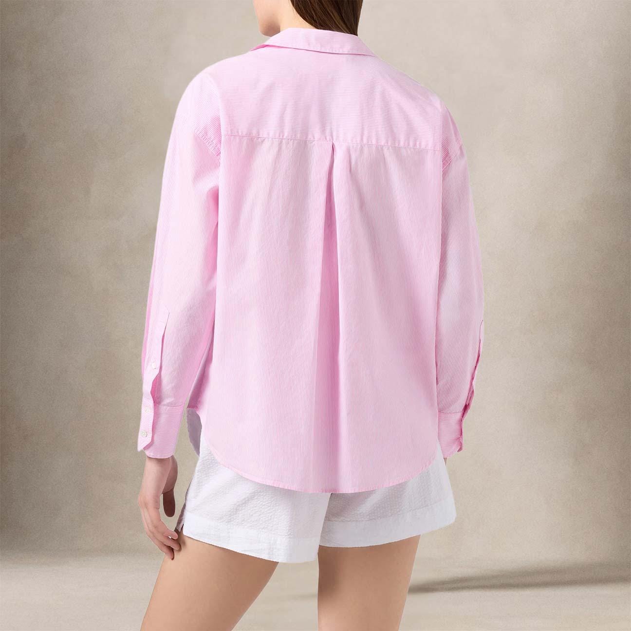 MC2 SAINT BARTH Camicia donna in cotone a Righe Rosa