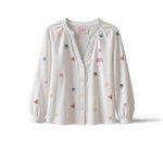 MC2 SAINT BARTH Camicia donna in cotone con ricami Bianco