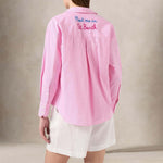 MC2 SAINT BARTH Camicia donna Meet Me in St Barth in cotone  a righe Rosa