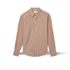 MC2 SAINT BARTH Camicia donna Meredith a righe Marrone e Bianco