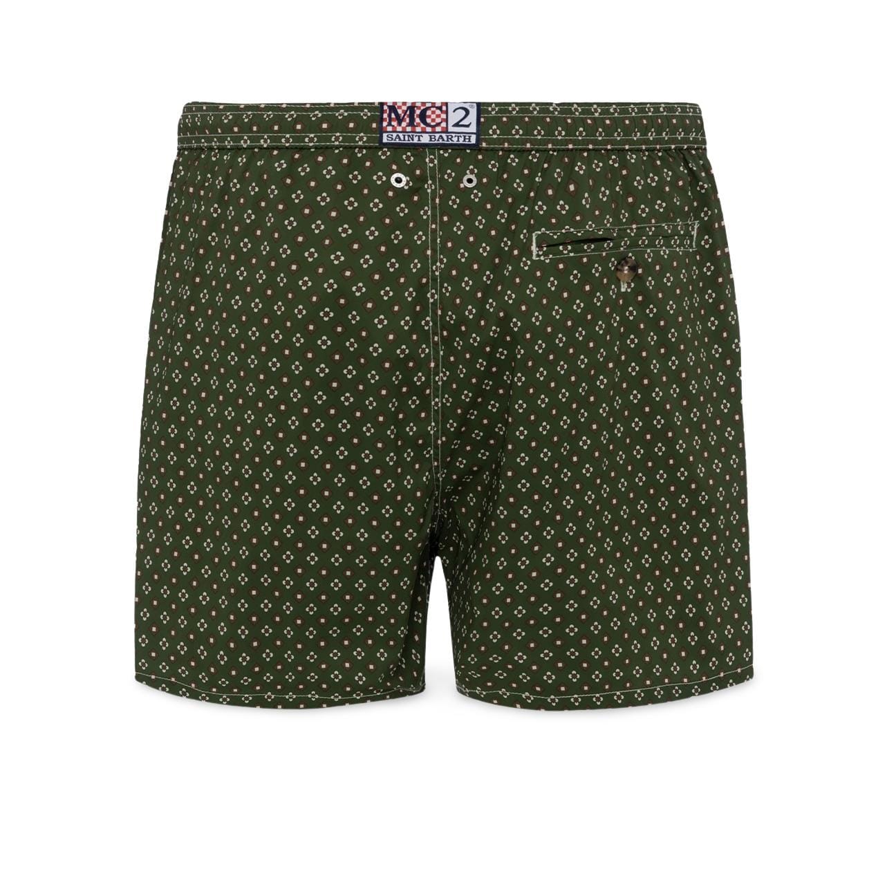 MC2 SAINT BARTH Costume da mare uomo Comfort Light Tie Verde