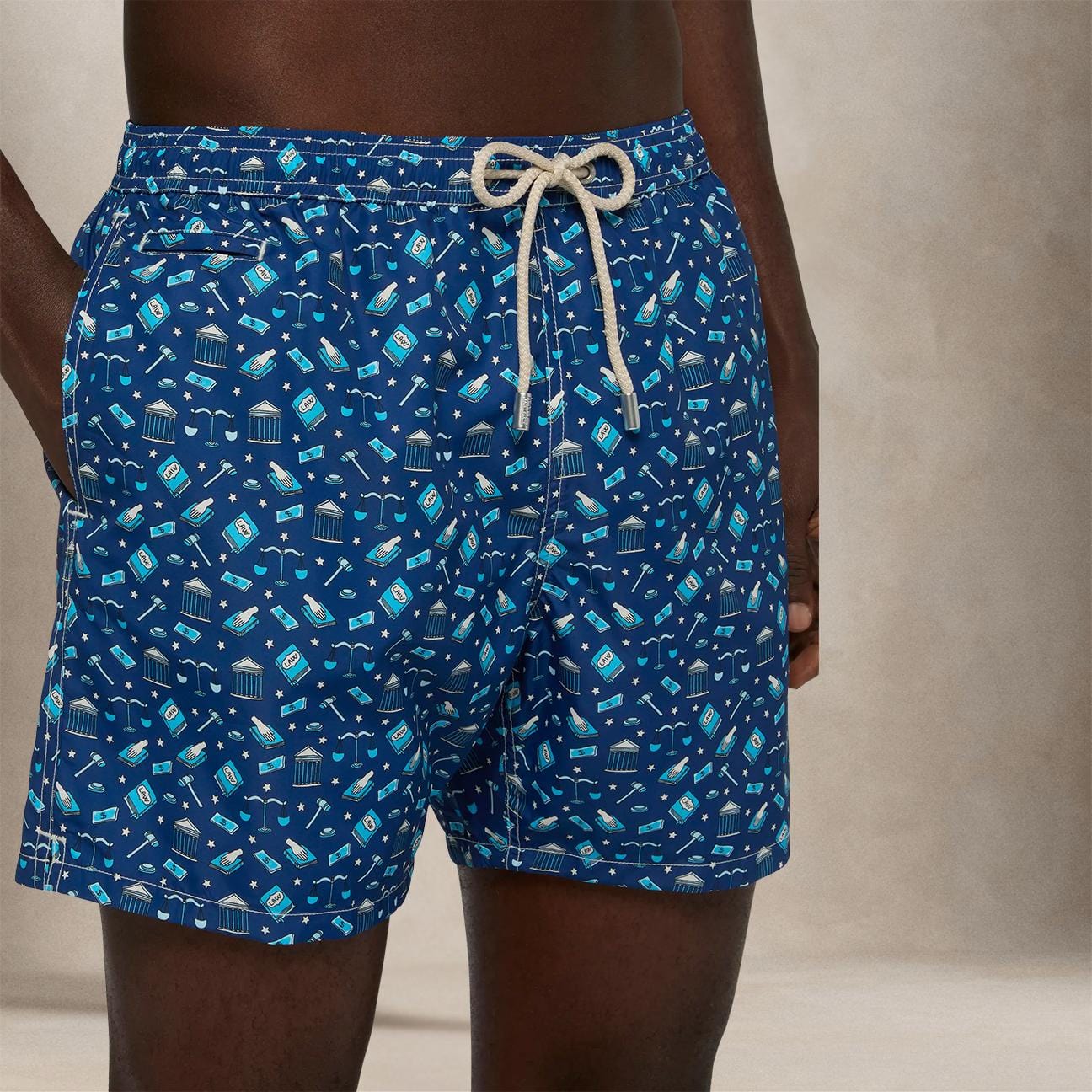 MC2 SAINT BARTH Costume mare uomo Lighting Lawyer Mood Blue