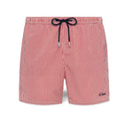 MC2 SAINT BARTH Costume mare uomo Patmos seersucker Stripes Rosso