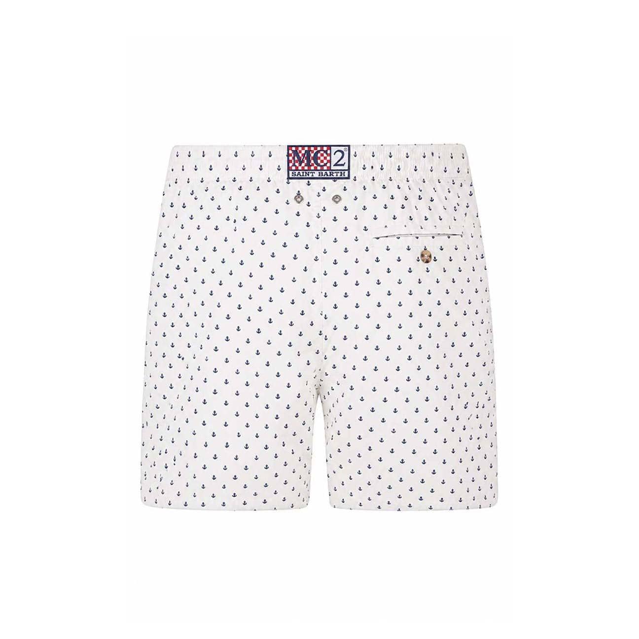 MC2 SAINT BARTH Costume uomo Lighting Anchor Bianco