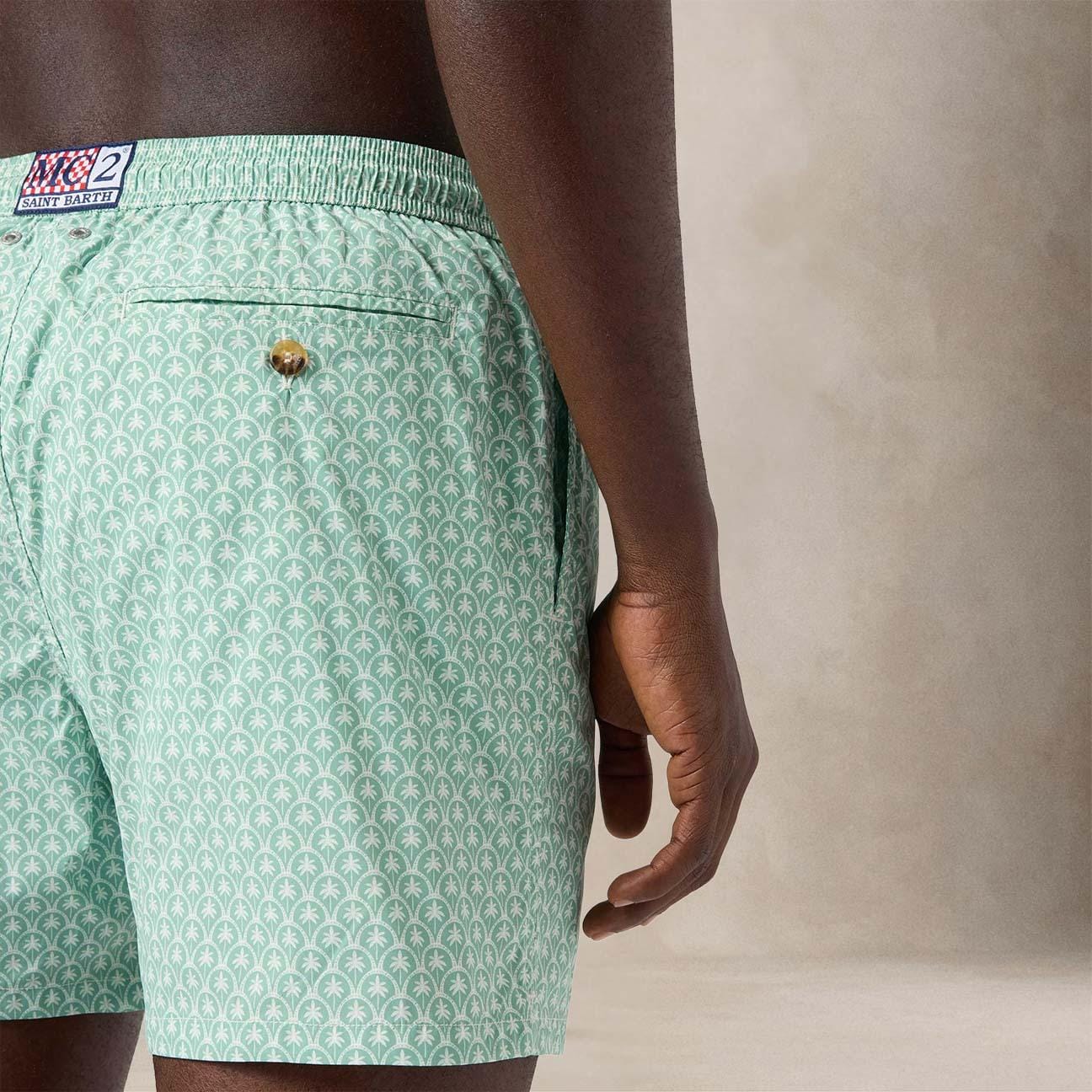 MC2 SAINT BARTH Costume uomo Lighting Wave Palm Verde Acqua