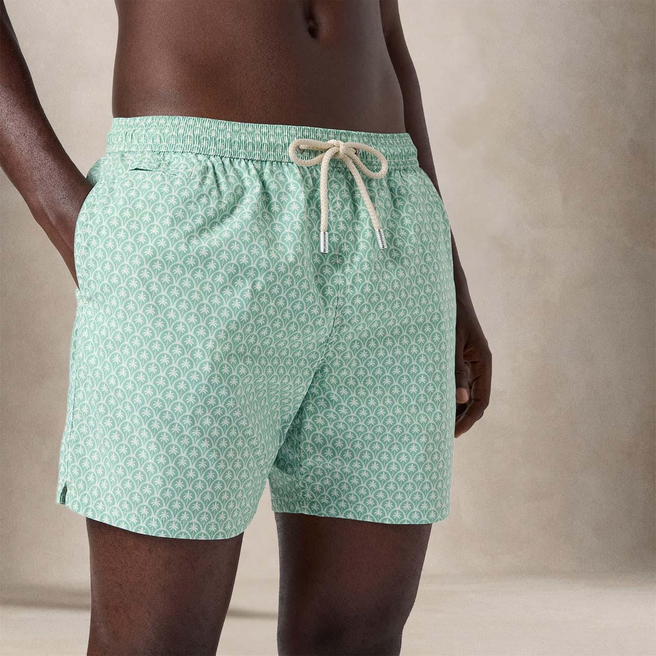 MC2 SAINT BARTH Costume uomo Lighting Wave Palm Verde Acqua