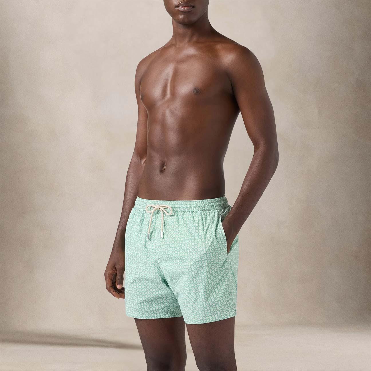 MC2 SAINT BARTH Costume uomo Lighting Wave Palm Verde Acqua