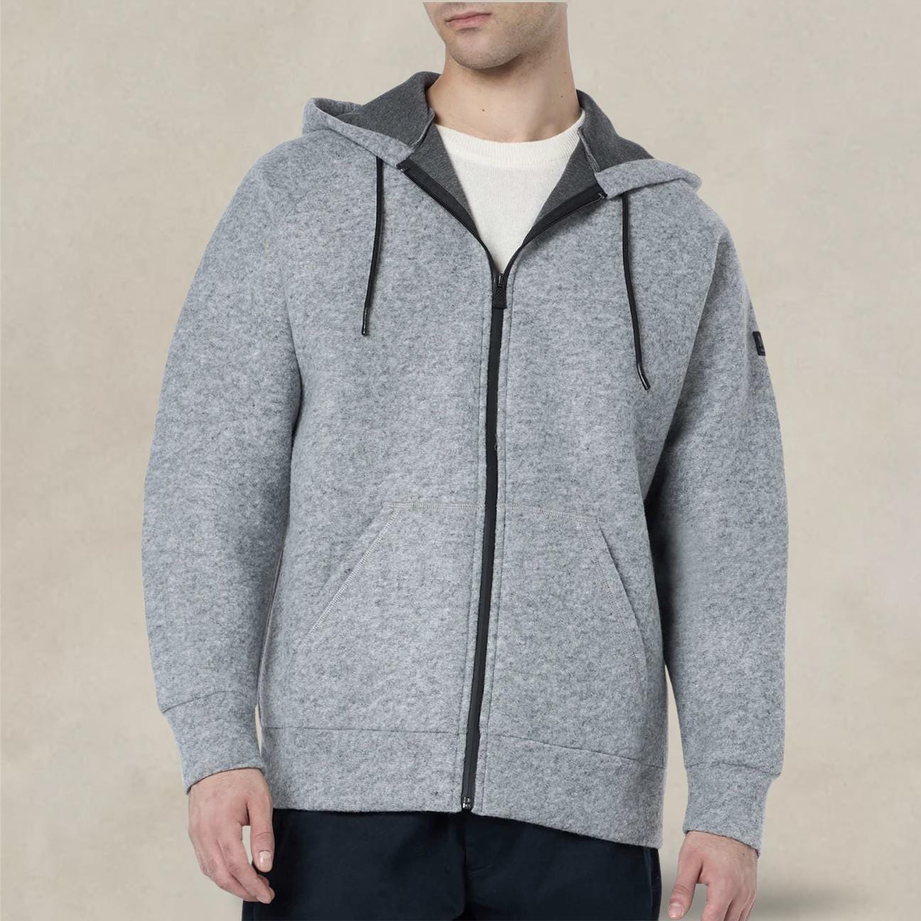 MC2 SAINT BARTH Felpa da uomo Carrel in tessuto tecnico Grigio