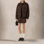 MC2 SAINT BARTH Giacca donna crop Bonnibell in lana double Leopardo