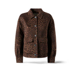 MC2 SAINT BARTH Giacca donna crop Bonnibell in lana double Leopardo