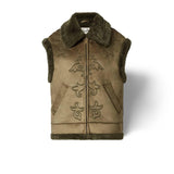 MC2 SAINT BARTH Gilet donna in ecomontone Verde Militare