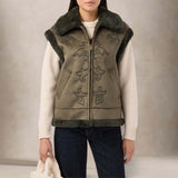 MC2 SAINT BARTH Gilet donna in ecomontone Verde Militare