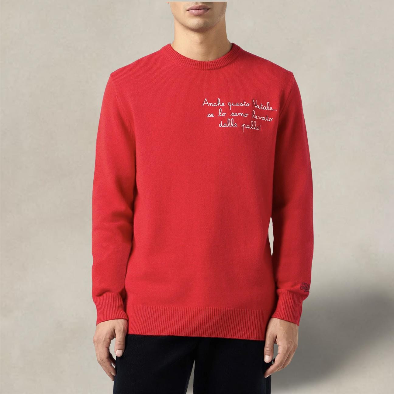 MC2 SAINT BARTH Maglia da uomo Heron Anhe questo Natale.. Rosso