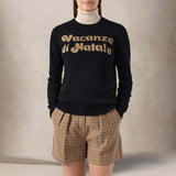 MC2 SAINT BARTH Maglia donna New Queen Vacanze di Natale Nero