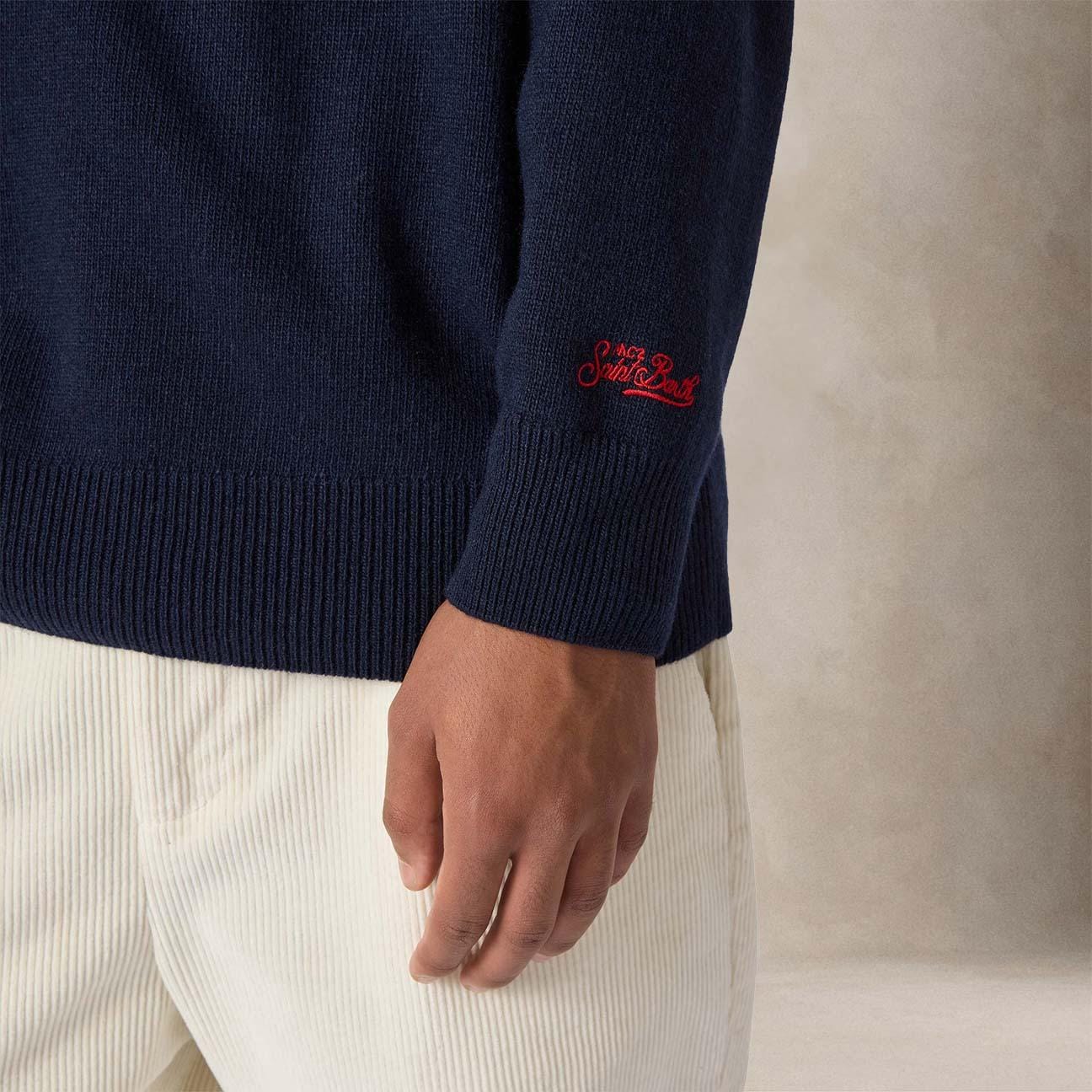 MC2 SAINT BARTH Maglia Heron Vacanze di Natale Special Edition Blue