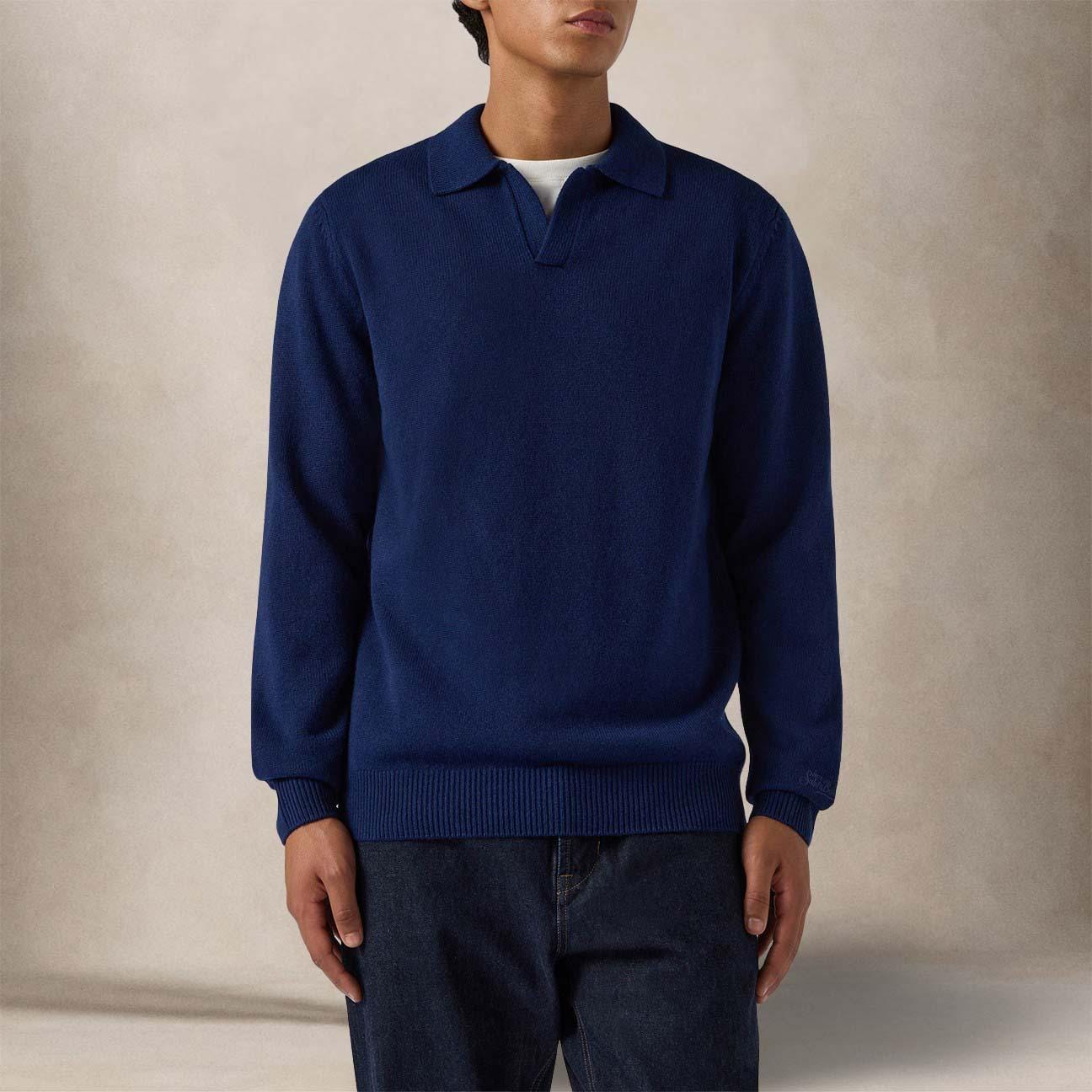 MC2 SAINT BARTH Maglia uomo Covent in lana Blue