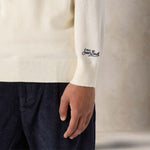 MC2 SAINT BARTH Maglia uomo Sole Whiskey e sei in Pole Position Bianco