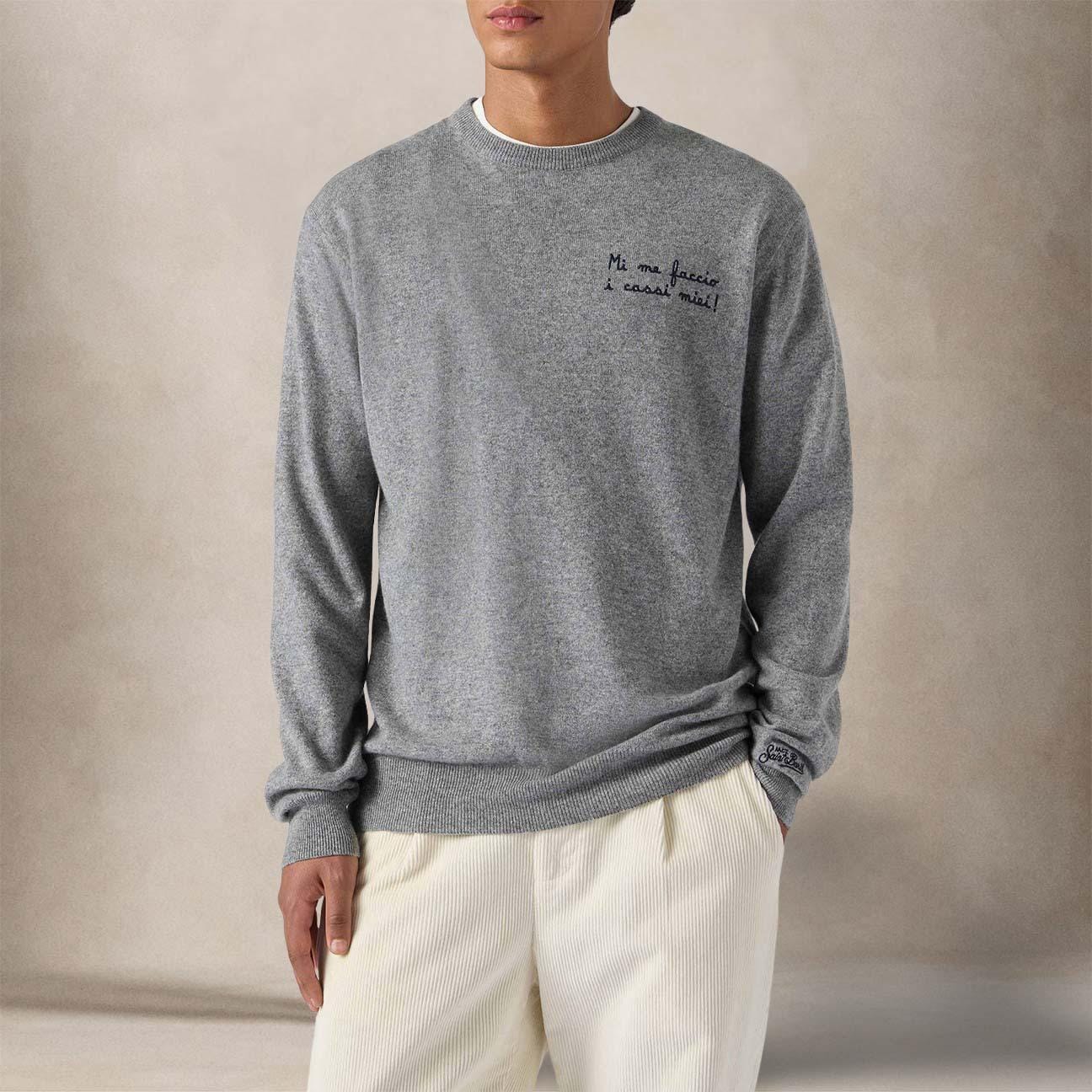 MC2 SAINT BARTH Maglia uomo Vacanze di Natale Me faccio i cassi miei  Grigio