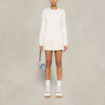MC2 SAINT BARTH Maglione da donna a trecce Bianco