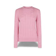 Pink cable-knit women's sweater
