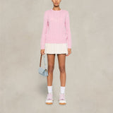 MC2 SAINT BARTH Maglione da donna a trecce Rosa