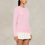 MC2 SAINT BARTH Maglione da donna a trecce Rosa