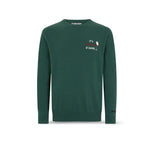 MC2 SAINT BARTH Maglione da uomo Heron con ricamo Wine o'clock Verde