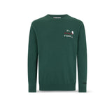 MC2 SAINT BARTH Maglione da uomo Heron con ricamo Wine o'clock Verde