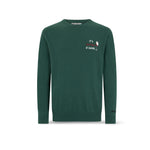 MC2 SAINT BARTH Maglione da uomo Heron con ricamo Wine o'clock Verde
