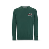 MC2 SAINT BARTH Maglione da uomo Heron con ricamo Wine o'clock Verde