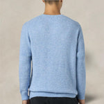 MC2 SAINT BARTH Maglione da uomo Regent girocollo elasticizzato Azzurro