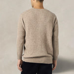 MC2 SAINT BARTH Maglione da uomo Regent girocollo elasticizzato Beige