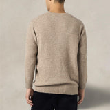 MC2 SAINT BARTH Maglione da uomo Regent girocollo elasticizzato Beige