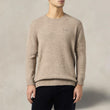 Maglione da uomo Regent girocollo elasticizzato Beige