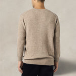 MC2 SAINT BARTH Maglione da uomo Regent girocollo elasticizzato Beige