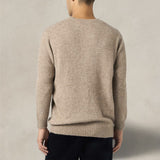 MC2 SAINT BARTH Maglione da uomo Regent girocollo elasticizzato Beige