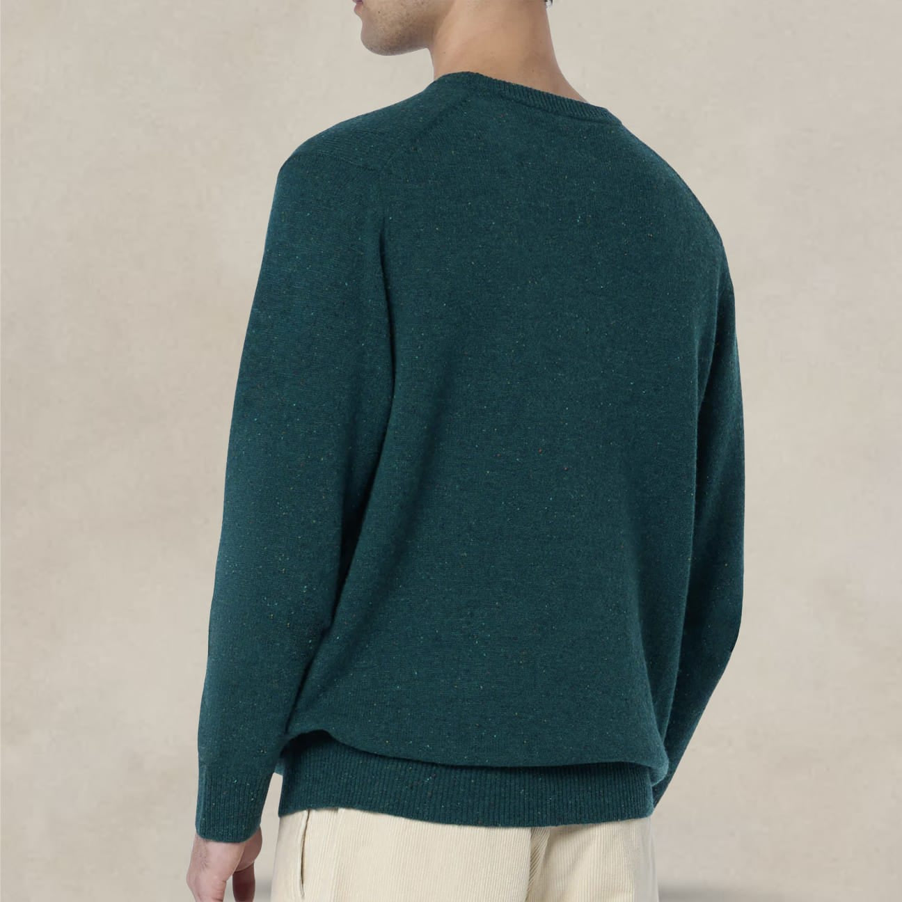 MC2 SAINT BARTH Maglione da uomo verde Airone con stampa basset hound