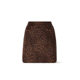 MC2 SAINT BARTH Mini gonna Eira in lana double stampa Leopardo