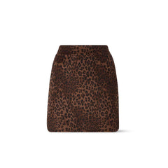 MC2 SAINT BARTH Mini gonna Eira in lana double stampa Leopardo
