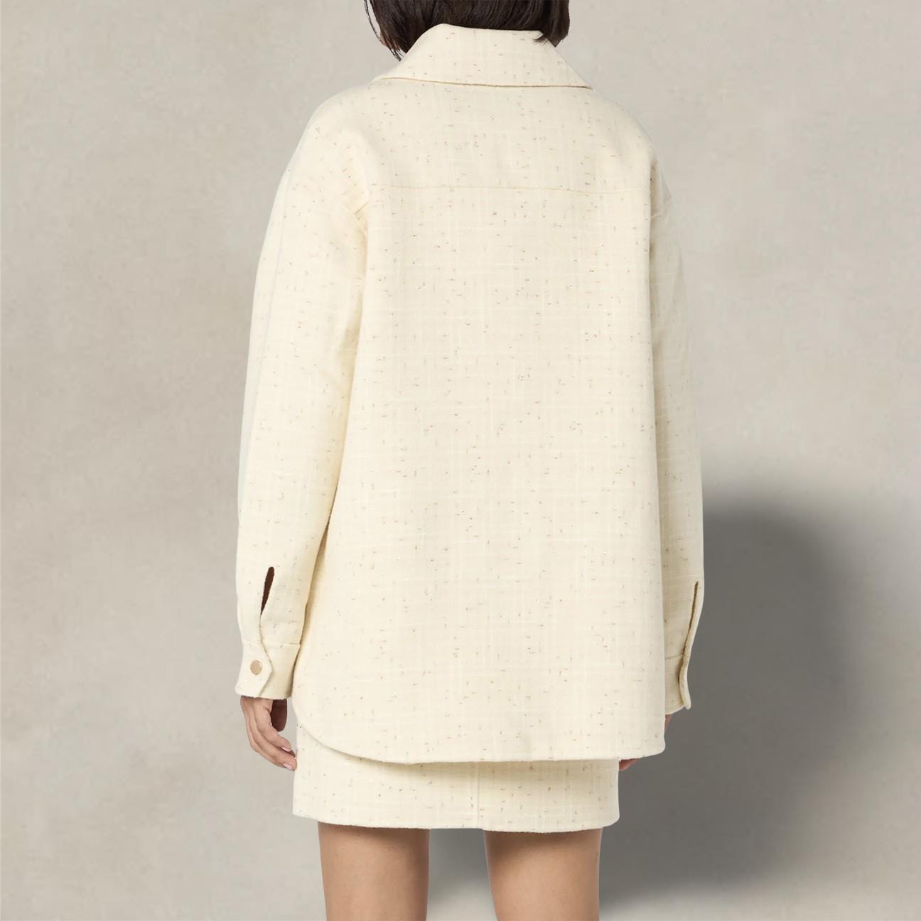 MC2 SAINT BARTH Overshirt donna in lana Panna