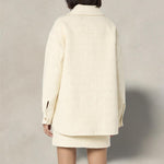MC2 SAINT BARTH Overshirt donna in lana Panna