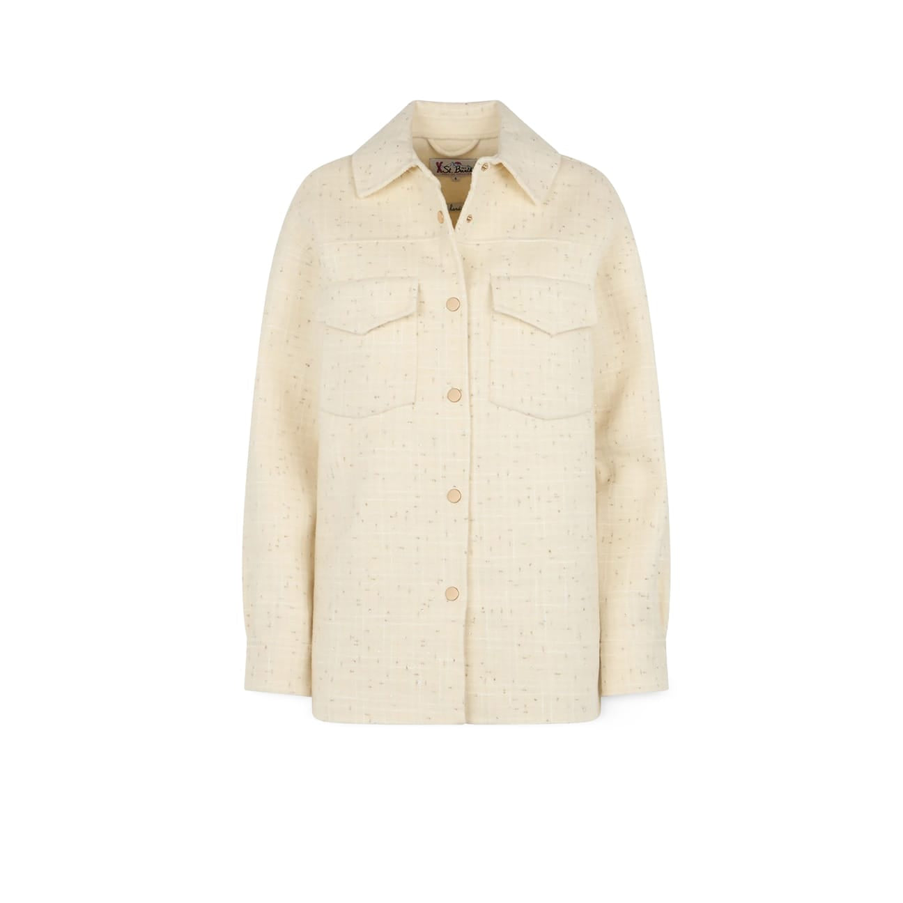 MC2 SAINT BARTH Overshirt donna in lana Panna