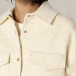 MC2 SAINT BARTH Overshirt donna in lana Panna