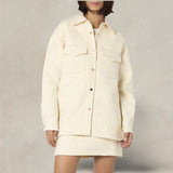 MC2 SAINT BARTH Overshirt donna in lana Panna
