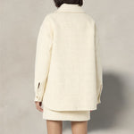 MC2 SAINT BARTH Overshirt donna in lana Panna